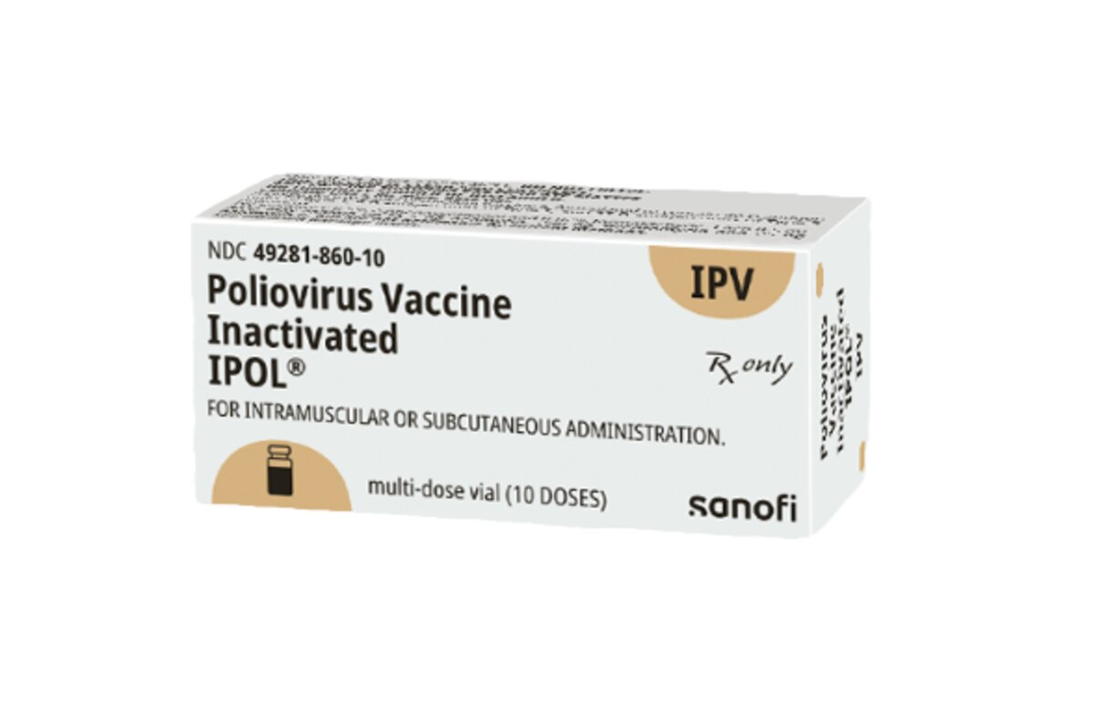 IPOL inactivated poliovirus vaccine 5 mL multi-dose vial carton, 10 doses, NDC 49281-860-10